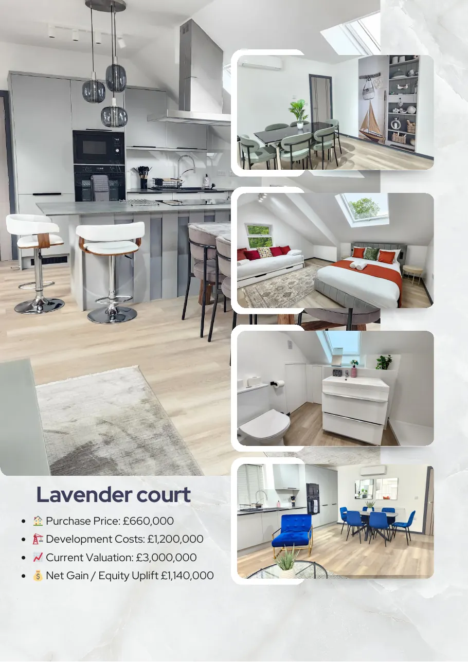 Property portfolio page 4: Lavender Court completed interiors and figures